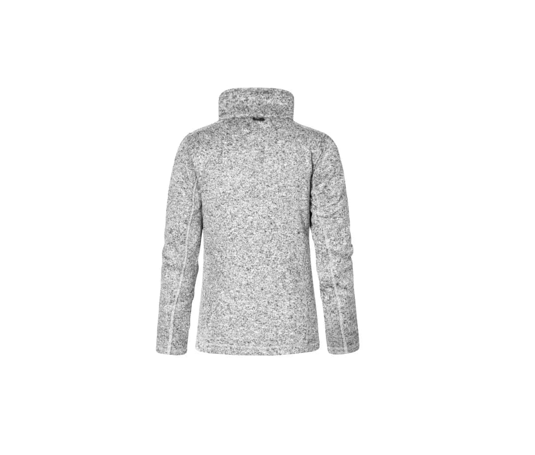 Veste polaire tricotée «C+» femme – Gris chiné – vue de dos