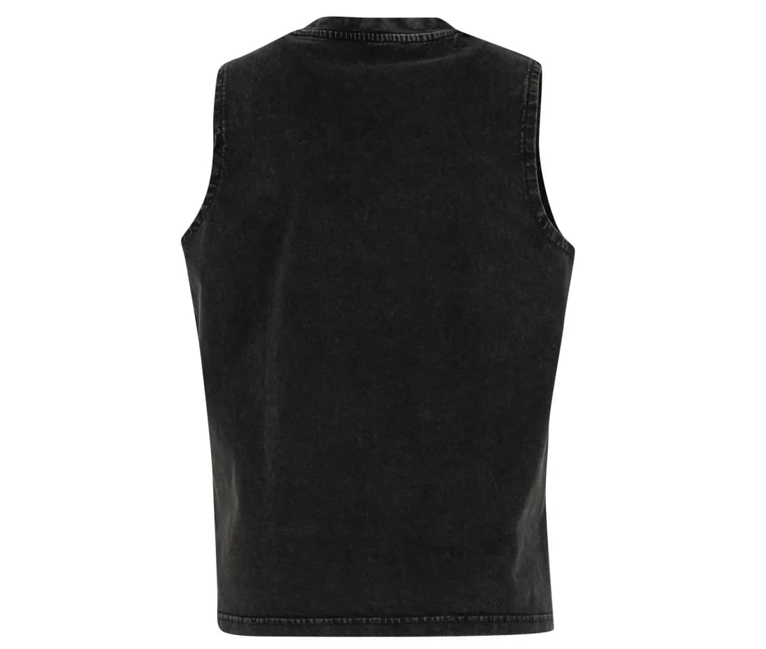 T-shirt sans manches délavé vintage femme