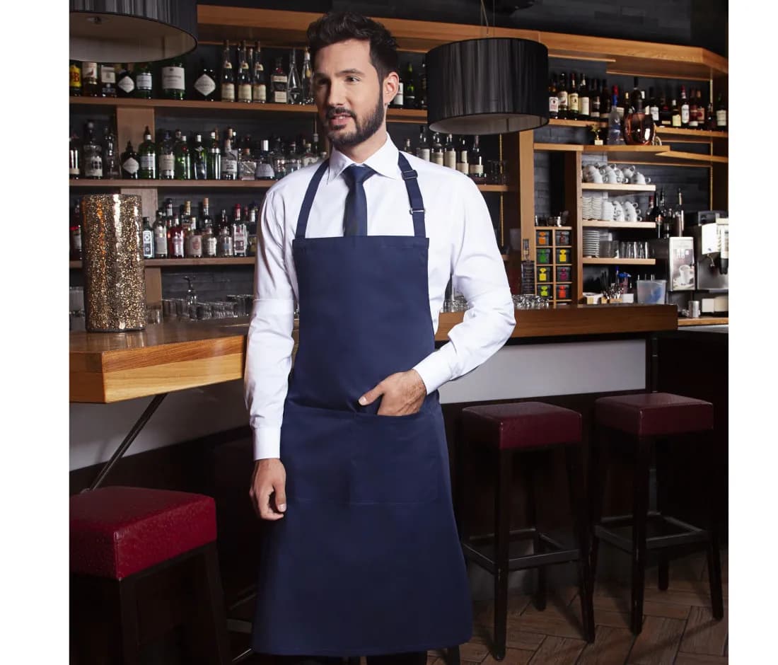 Bib Apron Basic with Buckle and Pocket