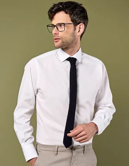 Men’s Tailored Fit Business Poplin Shirt Long Sleeve
