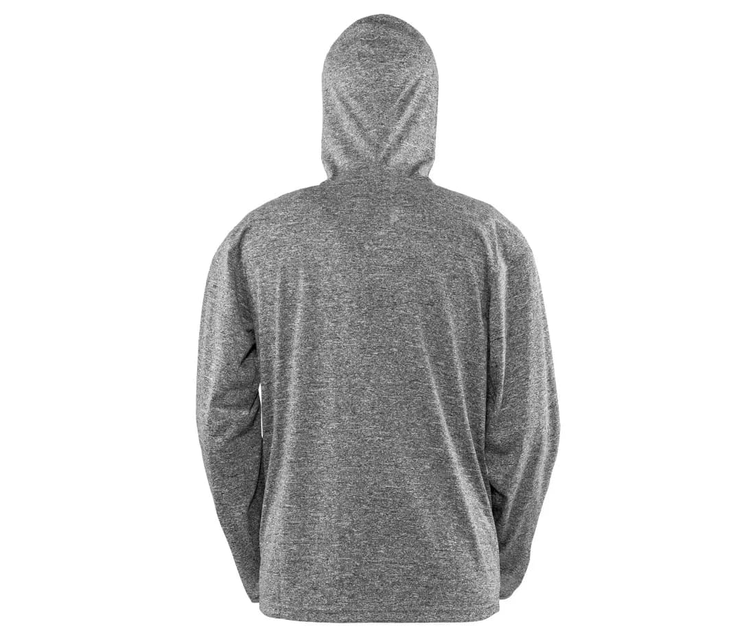 Veste d'entraînement à capuche homme – Gris chiné – vue de dos