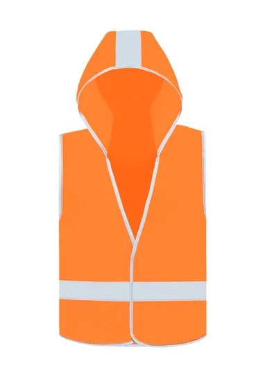 Kids’ Hooded Hi-Vis Safety Vest Odense – Orange
