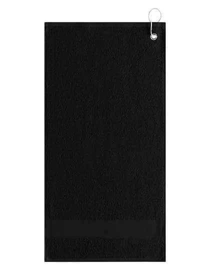 Golf Towel With Clip – Schwarz