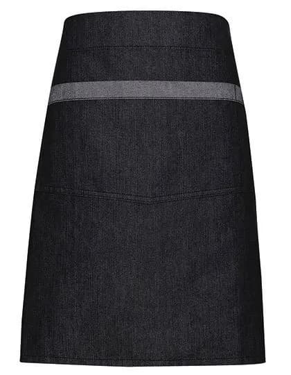 Domain Contrast Denim Waist Apron – Schwarz