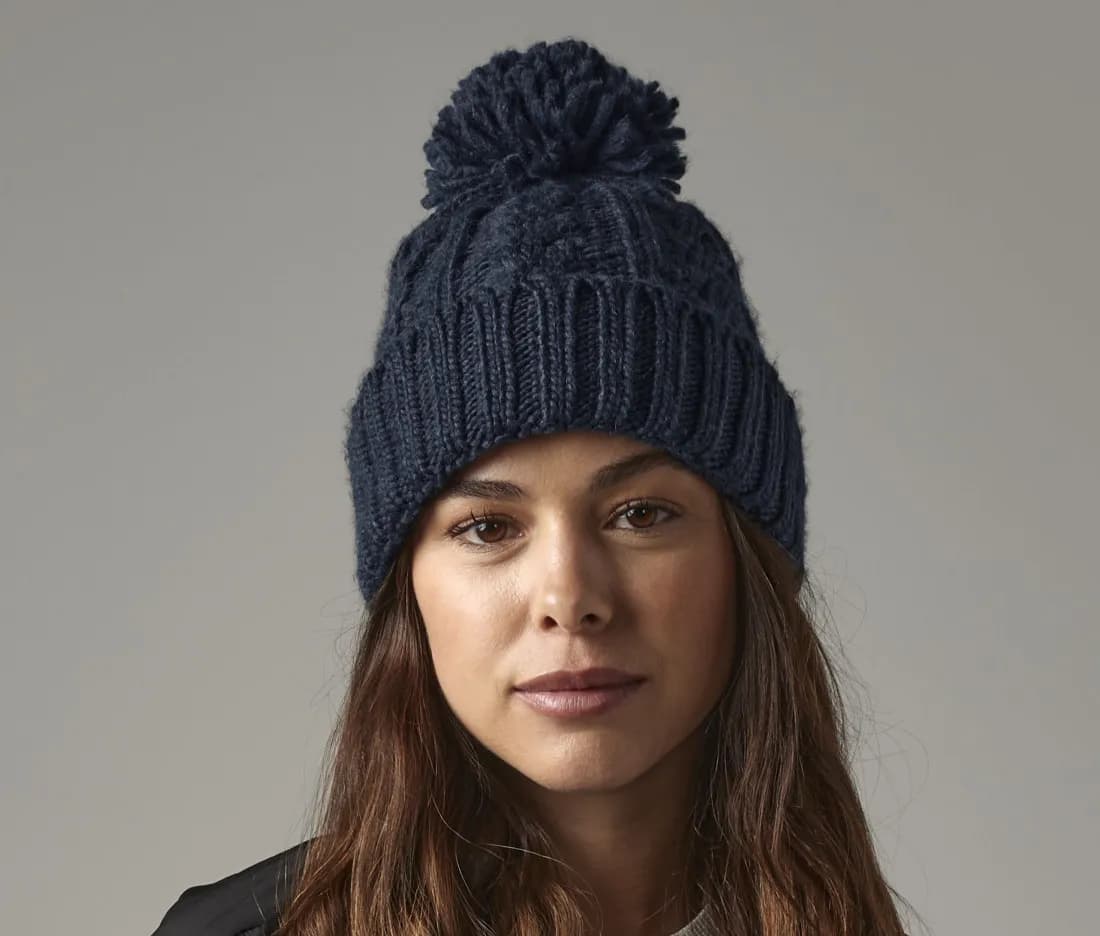 Cable Knit Melange Beanie