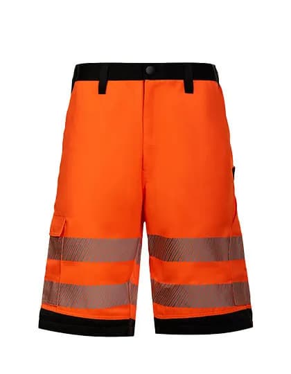 EOS Hi-Vis Workwear Shorts With Printing Areas – Orange / Schwarz