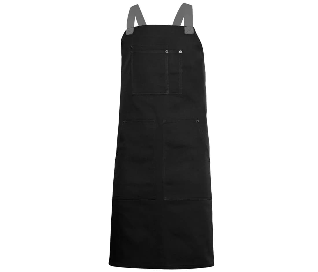 Tablier à bavette en toile