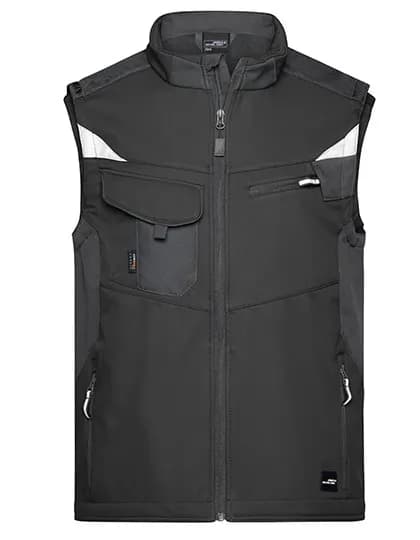 Workwear Softshell Vest -STRONG- – Schwarz