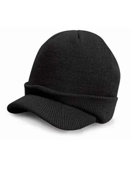Esco Army Knitted Hat – Schwarz