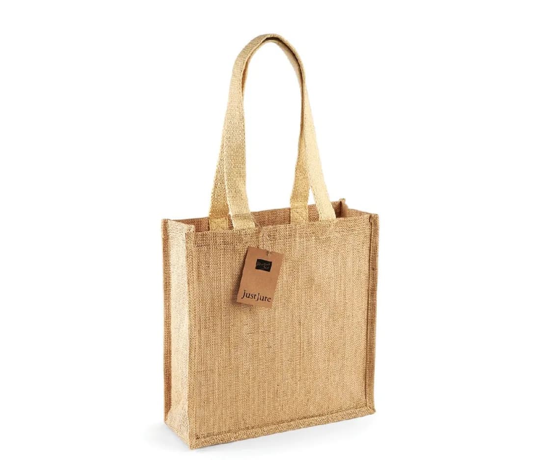 Kompakte Jute-Tragetasche – Natur