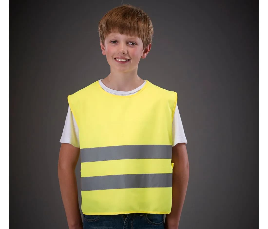 Chasuble haute visibilité 2 bandes enfant HVS269CH – Jaune fluo