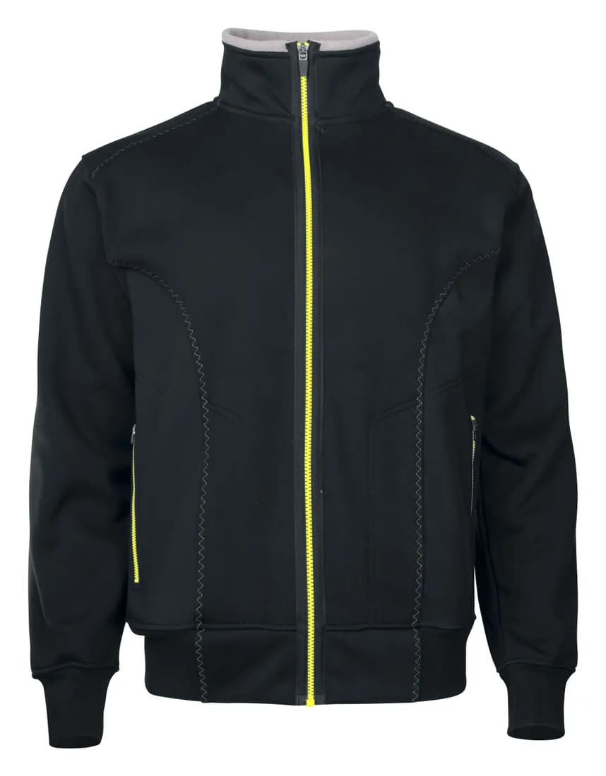 2121 Sweatshirt Jacke mit Kontrast Reissverschluss