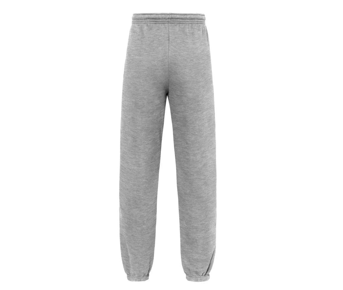 Pantalon de jogging «Iconic Premium» à bords-côtes – Gris chiné – vue de dos