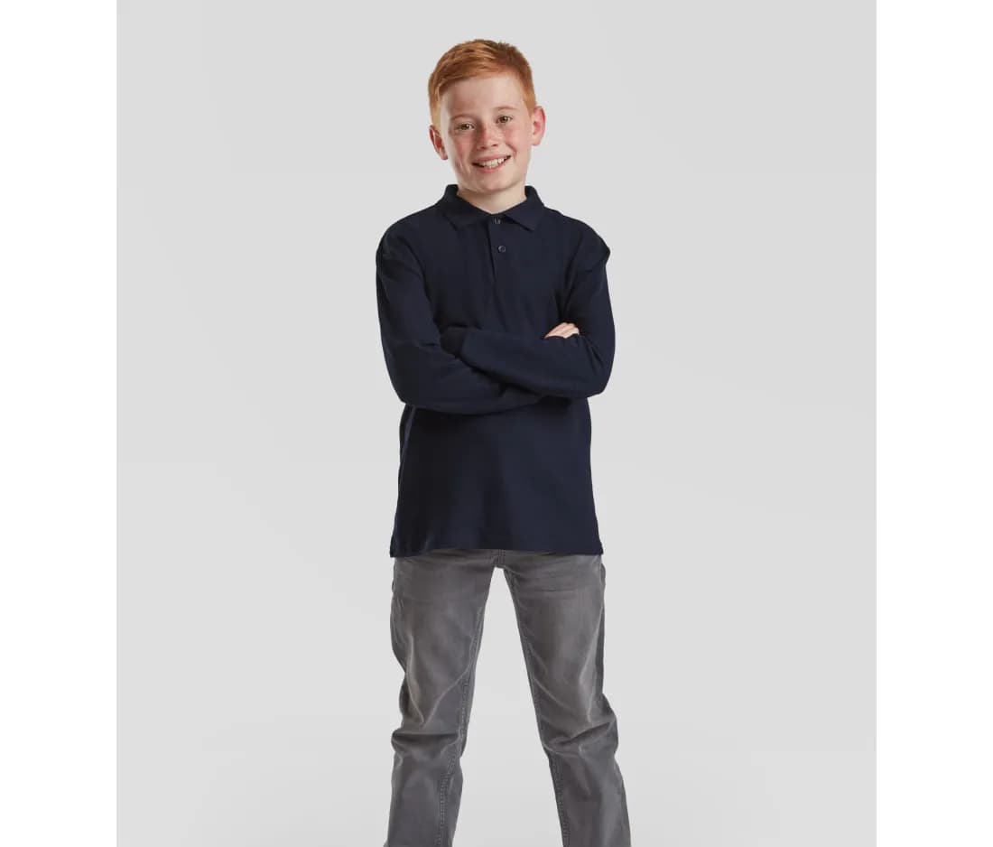 Kids 65/35 Long Sleeve Polo