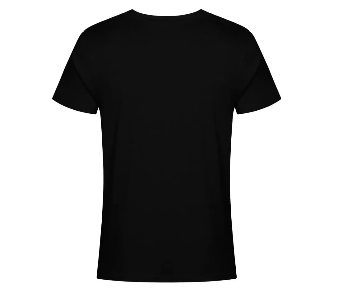Herren T‑Shirt Vortex® Mischgewebe – Schwarz – Rückansicht