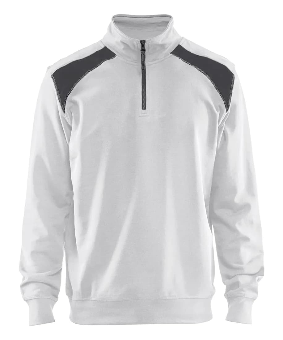 Sweatshirt Half-Zip 2-farbig