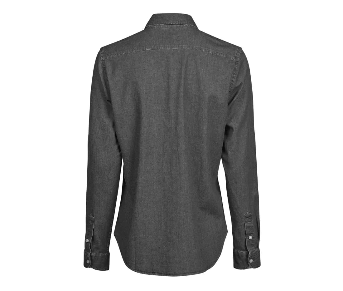 Damen Jeansbluse – Schwarz – Rückansicht