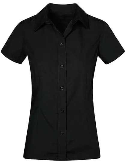 Women’s Poplin Shirt Short Sleeve – Schwarz