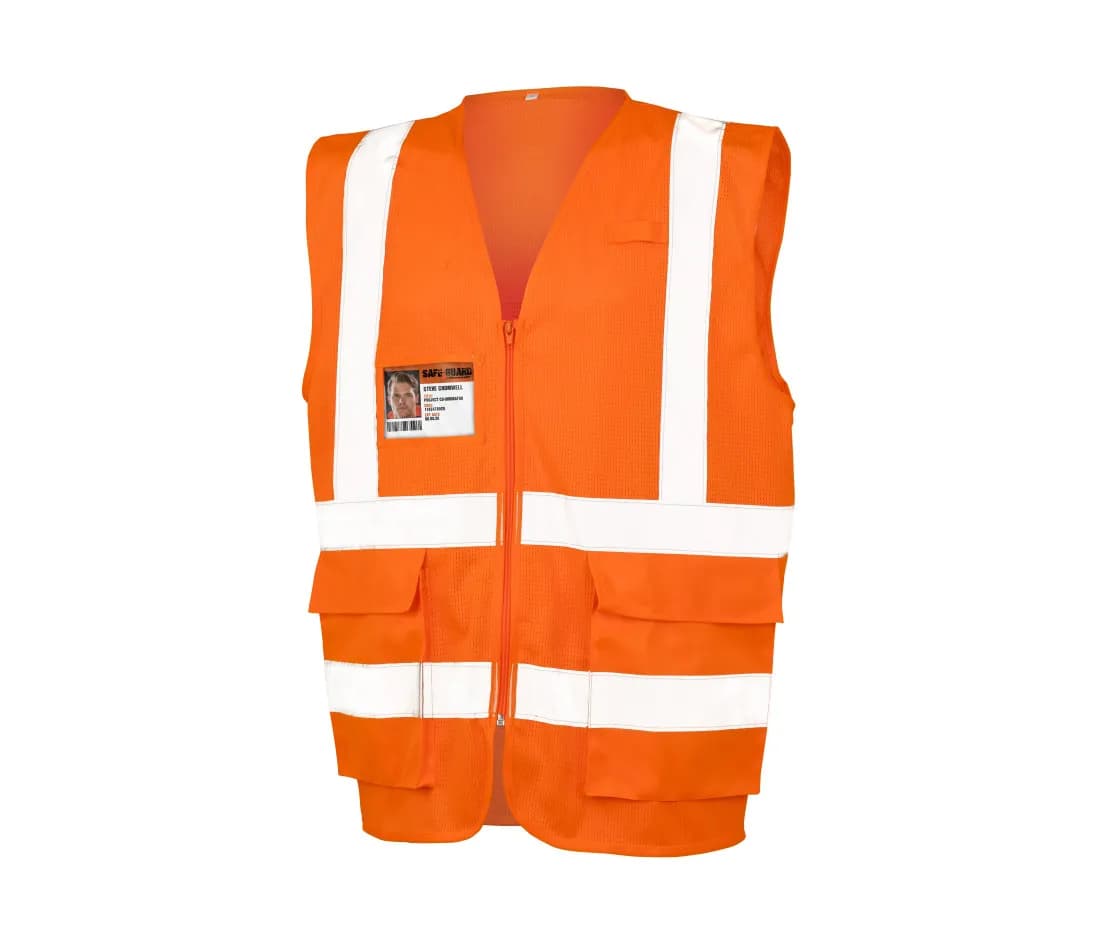 Gilet haute visibilité en filet «Executive Cool» – Orange fluo