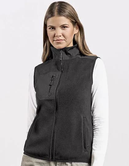 Women’s Canvas Fleece Vest – Schwarz