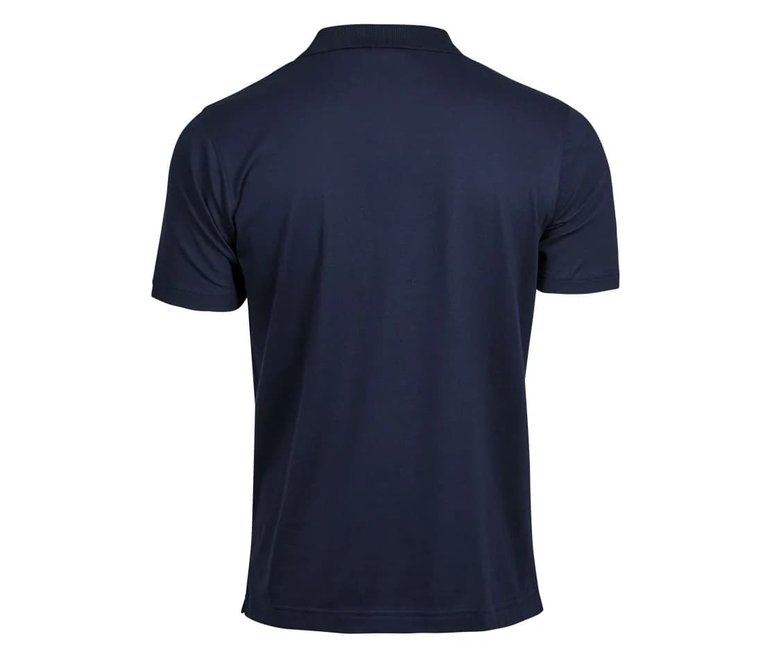 Luxury Stretch V-Neck Polo – Marine – vue de dos
