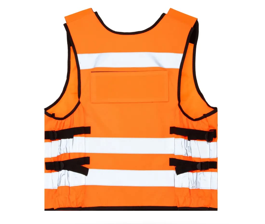 Gilet haute visibilité tactique – Orange – vue de dos