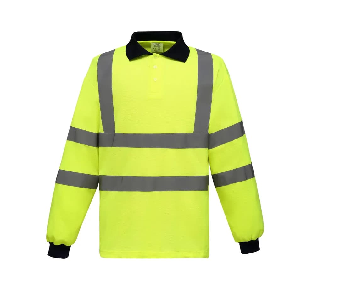 Warnschutz-Polo Langarm – Warngelb