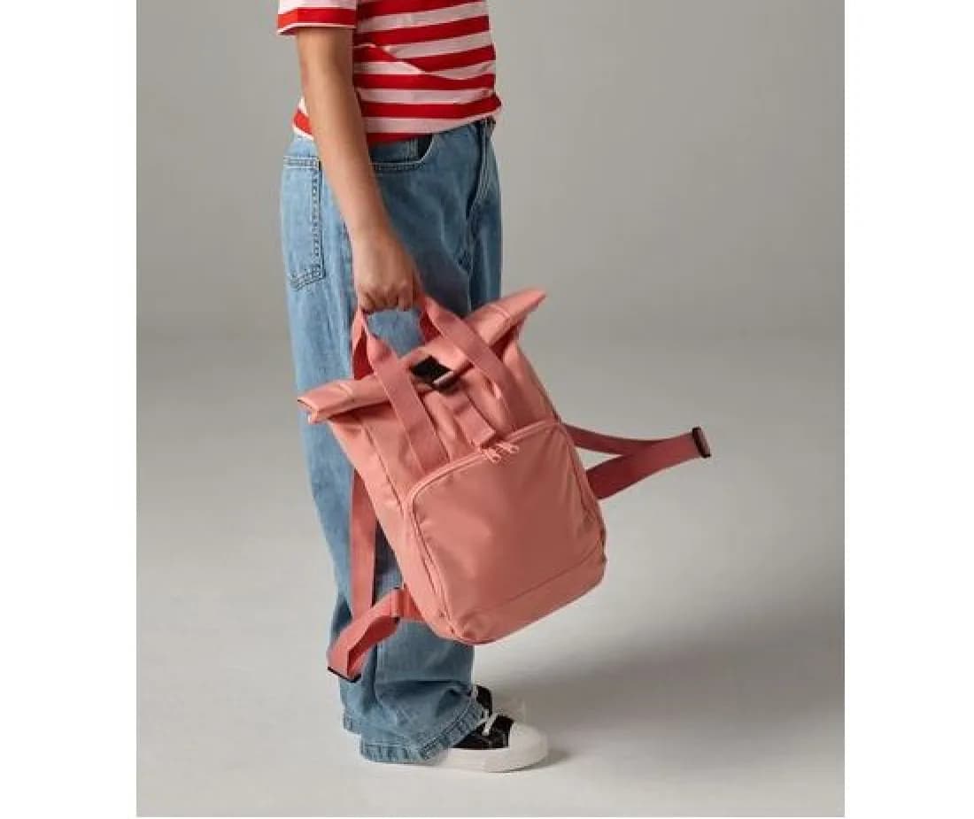 Recycled Mini Twin Handle Roll-Top Laptop Backpack