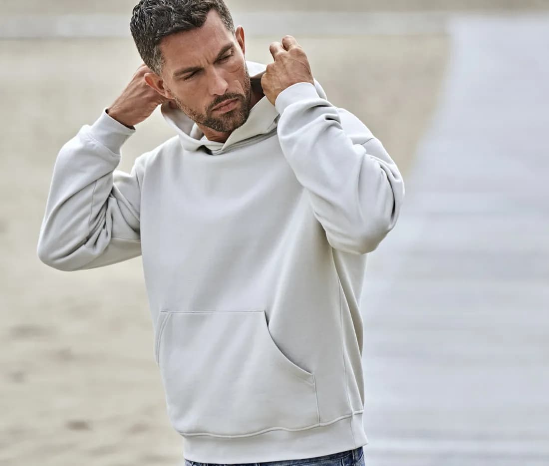 Unlabeled Heavy Loose Fit Hooded Sweatshirt