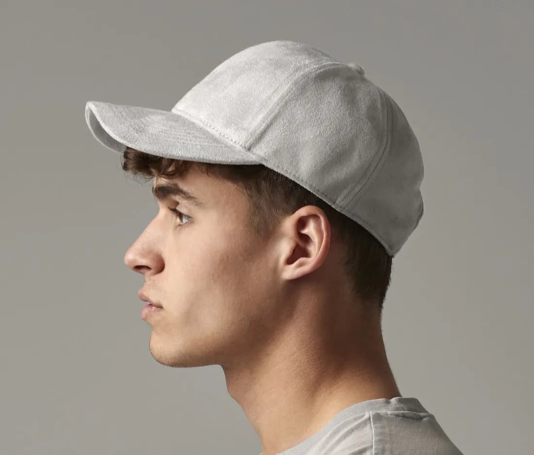 Faux Suede 6 Panel Cap