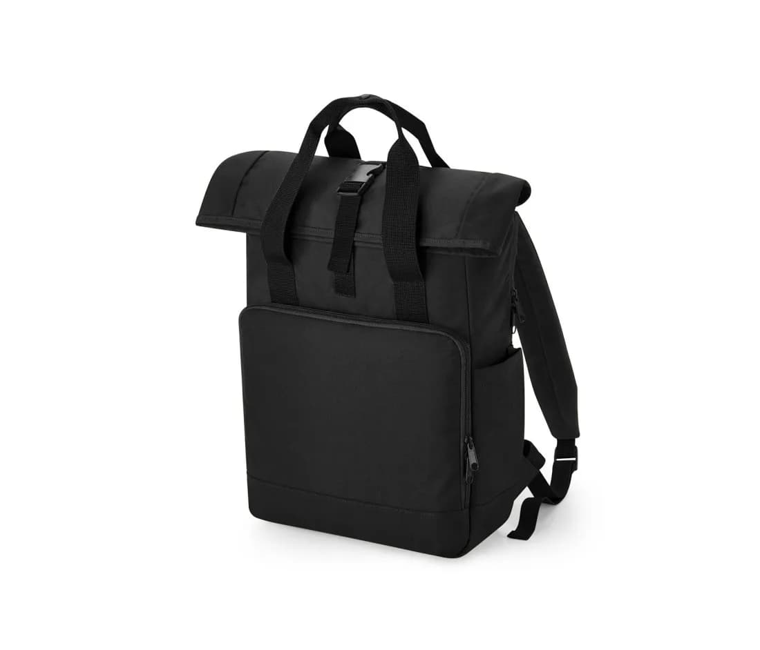 Sac à dos ordinateur roll-top recyclé à double poignée