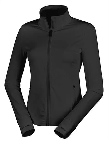 Recycled Womens Fitness Jacket – Schwarz