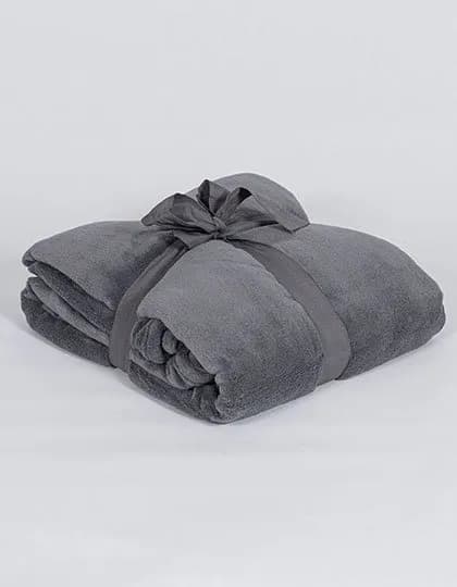 Coral-Fleece-Blanket Recycled – Grau