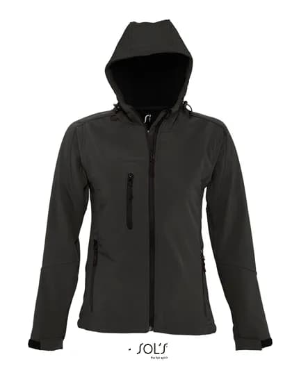 Women’s Hooded Softshell Jacket Replay – Noir