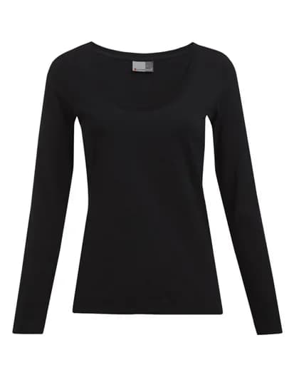 Women’s Slim Fit-T Long Sleeve – Schwarz