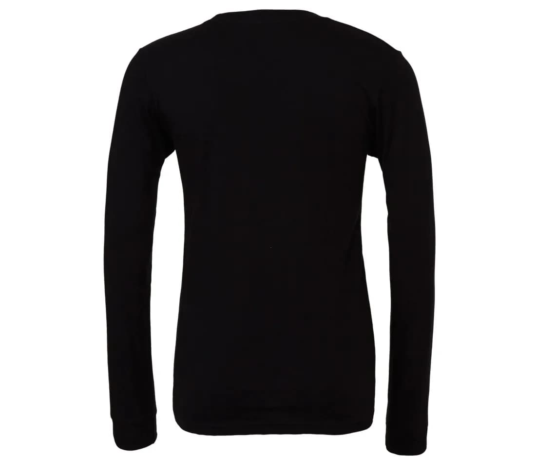 T-shirt manches longues unisexe en jersey – Noir – vue de dos