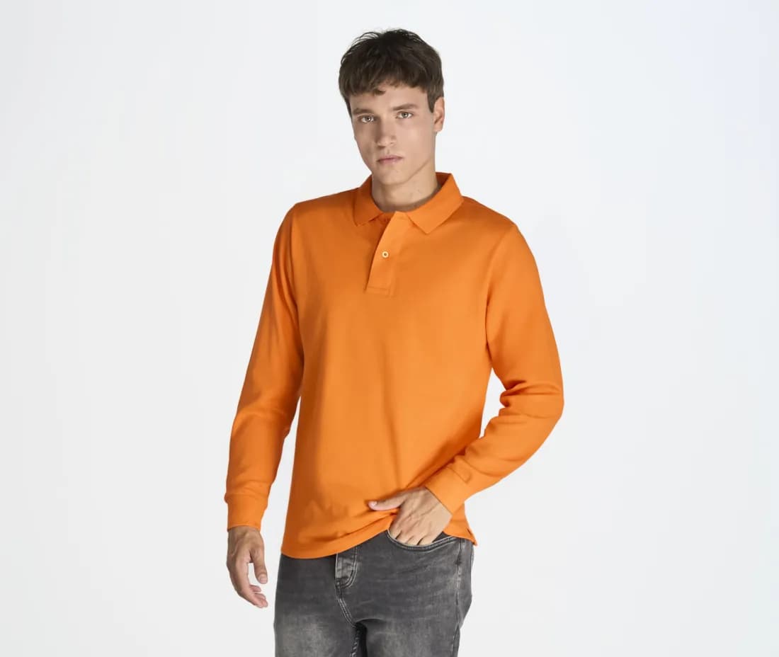Man Regular Long Sleeve Polo