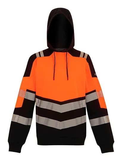 Hi-Vis X-Pro Hoodie (Class 2) – Schwarz / Orange
