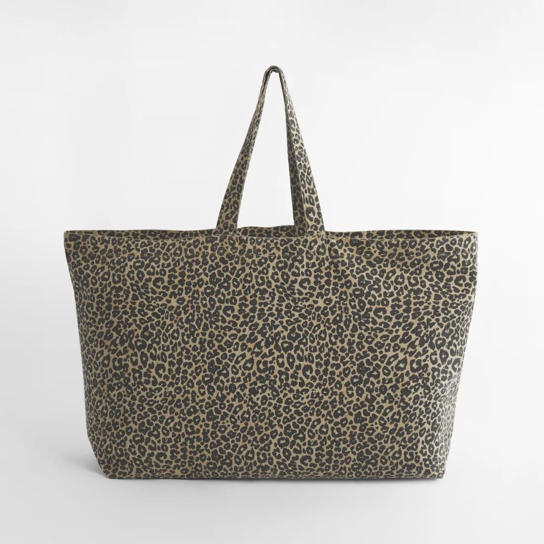 Grand sac shopping en toile imprimé léopard – Imprimé léopard