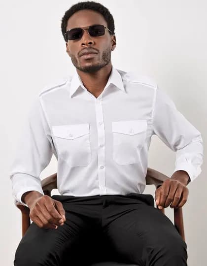 Men’s Tailored Fit Pilot Shirt Long Sleeve