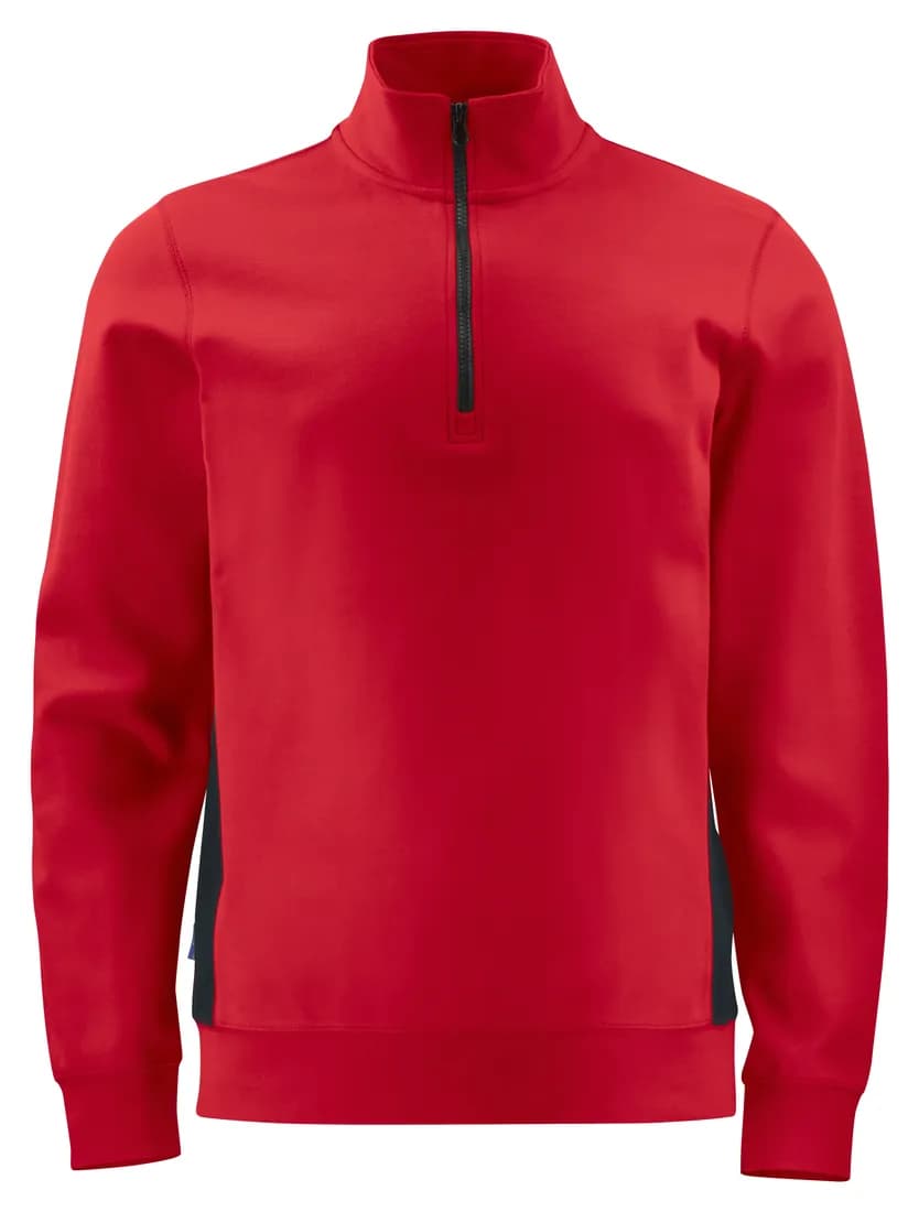 2128 Sweatshirt Half Zip mit Kontrastelementen