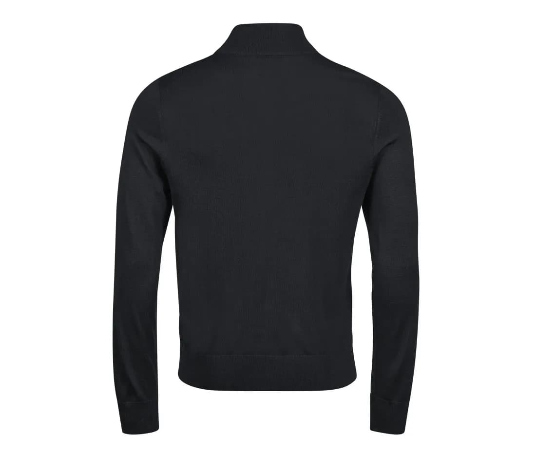 Full Zip Knit – Schwarz – Rückansicht