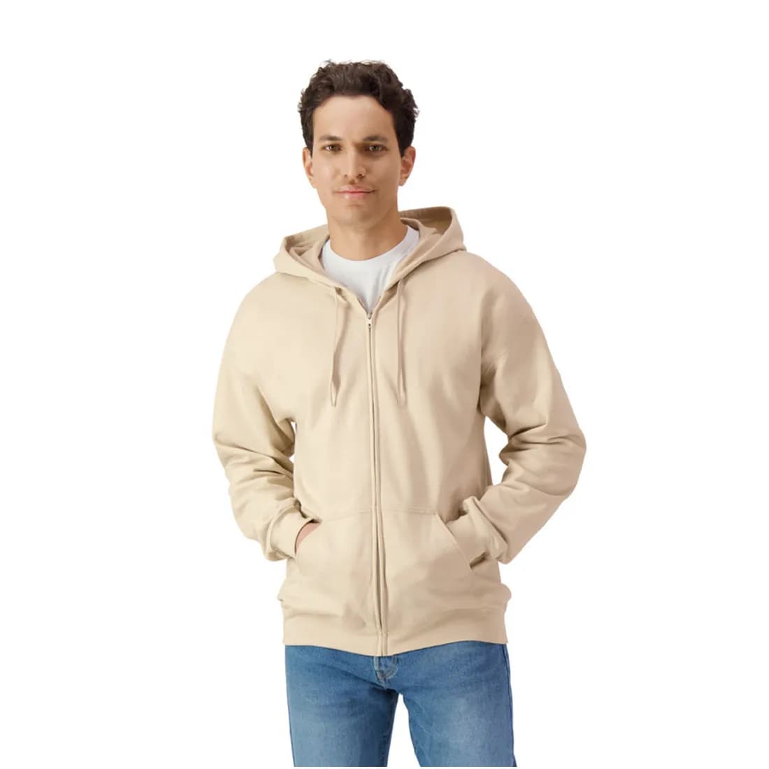 Softstyle Midweight Fleece Adult Full Zip Hooded Sweatshirt