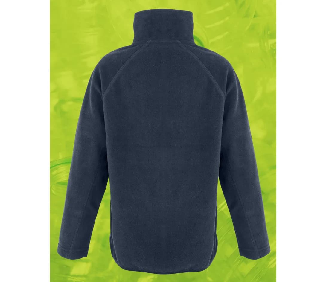 Pull micropolaire recyclé enfant – Marine – vue de dos