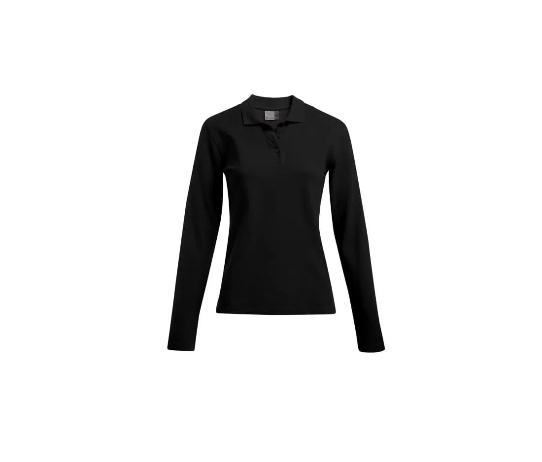 Polo épais manches longues femme – Noir