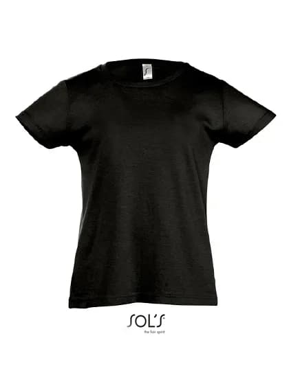 Kids’ T-Shirt Girlie Cherry – Schwarz