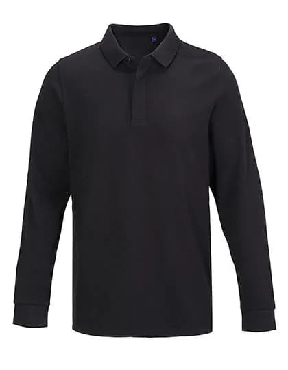 Men’s Long Sleeve Polo Shirt Owen – Schwarz