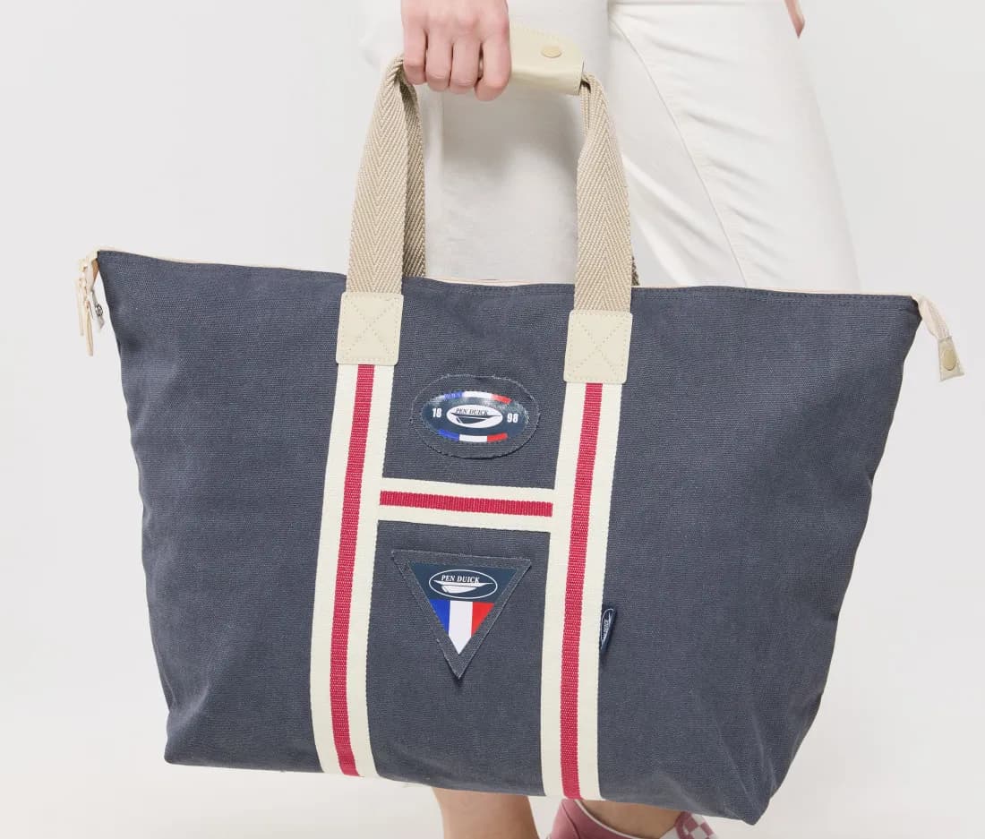 Vintage Big Shopping Bag Canvas