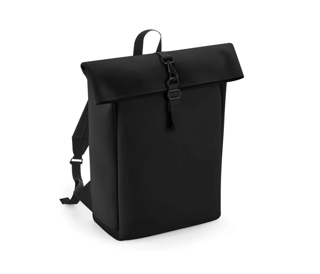 Rolltop-Rucksack aus mattem PU