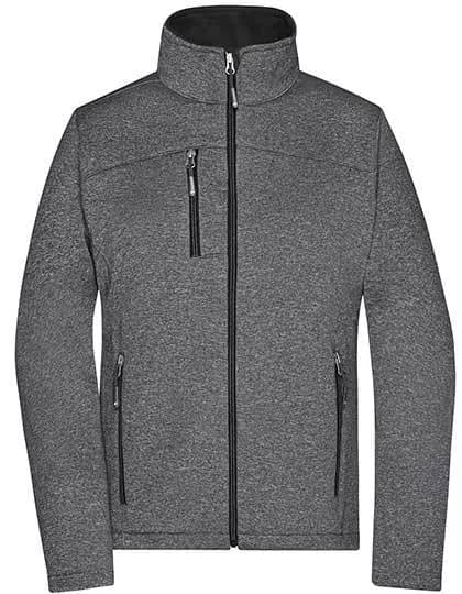 Ladies’ Softshell Jacket – Anthrazit meliert / Schwarz
